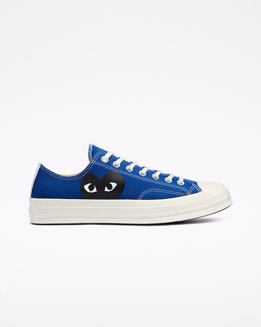 Zapatillas Bajas Converse x Comme des Garçons PLAY Chuck 70 Mujer Azules Negras | PE 07PEW4